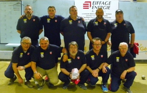 L'équipe de l'Union Bouliste Aurillacoise Championne Cantal -Lozère des AS de 3 ème et 4 ème divisions