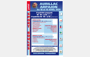 CONCOURS ESB AURILLAC-ARPAJON- 18 et 19 avril 2020