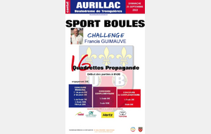 Challenge GUIMAUVE - Dimanche 25 Septembre 2022 - Concours Propagande 16 quadrettes en poules
