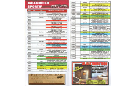 CALENDRIER SPORTIF 2018