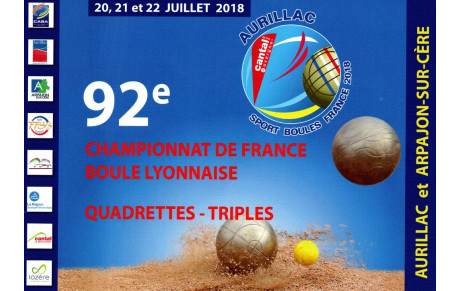 92 ème CHAMPIONNAT DE FRANCE SPORT BOULES - AURILLAC