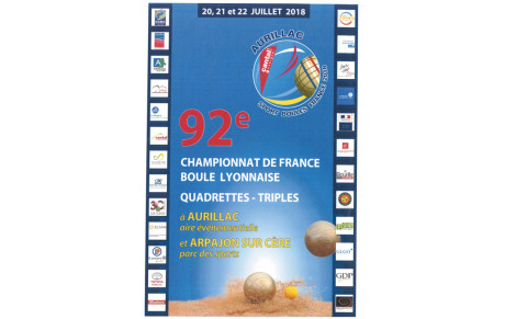 Championnat de France quadrettes et Triples à Aurillac et Arpajon-sur-Cère - J moins 1