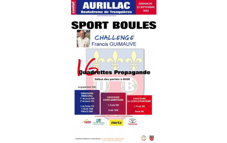 Tirage du 1er tour de poule pour le concours propagande du Dimanche 25 Septembre 2022 - Challenge Guimauve