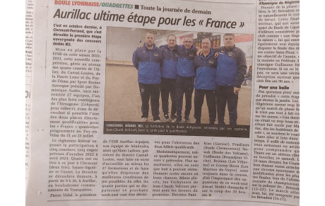 Concours dédié M3 - Dimanche 4 avril 2023