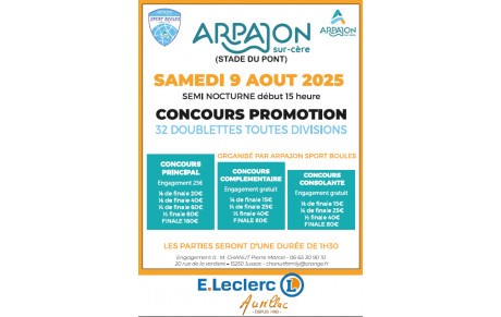 Prochains concours dans la région